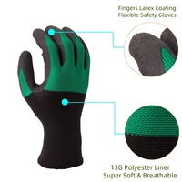 Gants de travail de sécurité en gros pour hommes, gants antidérapants enduits, protection multi-scénarios pour la pêche et les travaux de construction