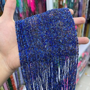 Perles facettées en <span class=keywords><strong>pierre</strong></span> naturelle de <span class=keywords><strong>Lapis</strong></span> <span class=keywords><strong>Lazuli</strong></span> bleu afghan de 2/3/4 mm, Lazurite naturelle, <span class=keywords><strong>pierre</strong></span> de naissance de septembre, perles en vrac pour la fabrication de bijoux - Product Image 2