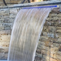 Fuente de cascada de roca montada en la pared para interiores Watershow, adornos de jardín, cascada de pared