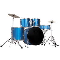 Wholesale OEM Custom 5-piece Adjustable Acoustic Drum Set with Metal & Wood Poplar Shell 2 Cymbals Hardware for Music Beginners