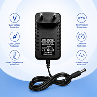 Adaptateur secteur AC/DC à montage mural polyvalent et fonctionnel, pointe CC 5,5x2,1 mm, 12 V 1 A 12 W, pour moniteur LCD et décodeur