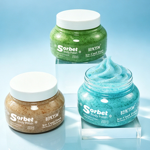 Gommage corporel au sorbet - Exfoliation douce avec poudre de coquille de noix de pécan - Rafraîchissant et hydratant, élimine les peaux rugueuses - Product Image 1