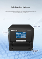 Onduleur monophasé fiable Vertiv Liebert GXE 1-3kVA, sortie onde sinusoïdale, 60Hz, certifié EN62040, option SNMP, protection foudre commerciale