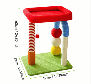 Albero per Gatti di Alta Qualità, Robusto e Peluche, Premium 24 Pollici, Albero per Gatti all'Ingrosso per Giocare, Esercitarsi e Riposare - Product Image 3