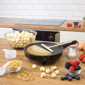 Machine à crêpe et popcorn électrique portative, fonction <span class=keywords><strong>2</strong></span> en 1, avec plaque de revêtement antiadhésive, pour usage domestique, nouveau modèle, - Product Image 1