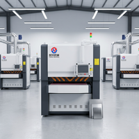 Machine de ponçage industrielle CNC 220V pour métaux, machine automatique de meulage et de polissage de l'acier inoxydable et de l'aluminium avec table à vide