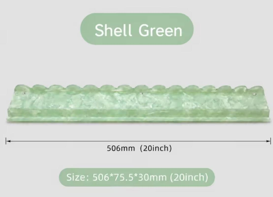 015 U-shaped shell green and blue