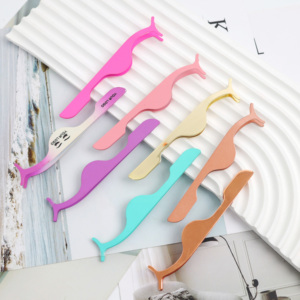 Professional Stainless Steel Eyelash Tweezers Anti Static Strong Hold False Lash Extension <b>Tool</b> - Product Image 1