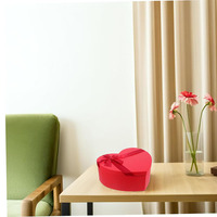 7905 Style romantique rouge forme de coeur grande boîte-cadeau pour emballer chocolat présent fleur réutilisable robuste saint valentin boîte-cadeau