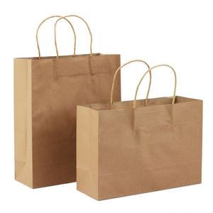Bolsa de Papel Kraft Marrón Biodegradable para Compras, con Asa e Impresión Personalizada - Product Image 1