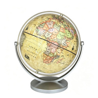 Globe terrestre antique de 20 cm en PVC avec carte vintage, support gyroscopique en ABS, inscriptible et effaçable, décoration de bureau, cadeau éducatif