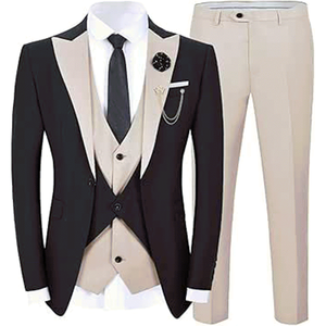 Nuovo <span class=keywords><strong>Completo</strong></span> da <span class=keywords><strong>Uomo</strong></span> 3 Pezzi 2026 - Stile Business Casual Traspirante con Pantaloni a Vita Piatta, Ideale per Matrimoni e Feste - Prezzo all'Ingrosso - Product Image 5