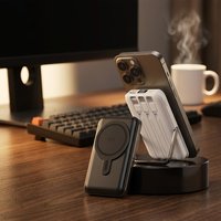 Idée cadeau d'affaires : Batterie externe magnétique sans fil à charge rapide 22,5 W pour téléphone portable, 10000 mAh, avec câble, impression UV, promotionnelle OEM