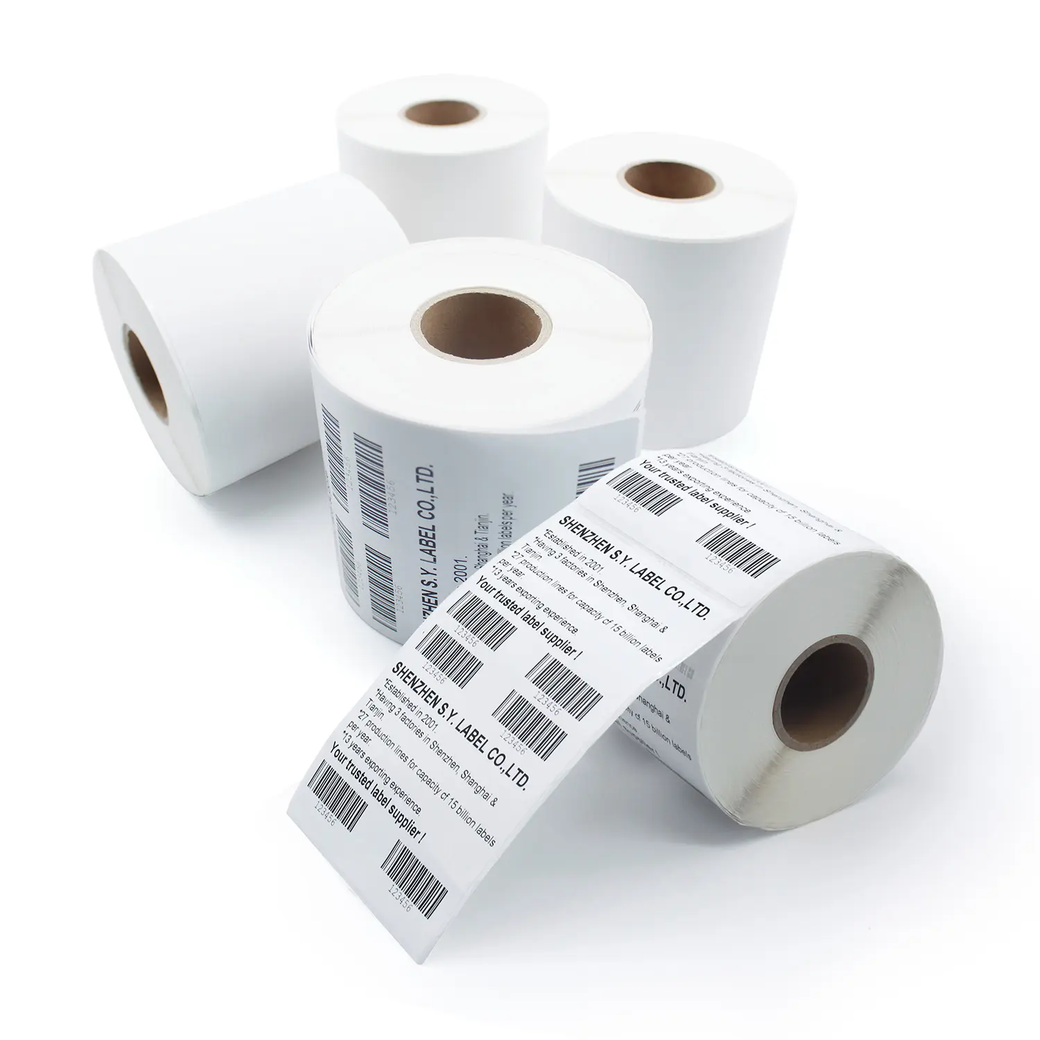 Customized Heat Sensitive Thermal Sticker Label White Shipping Direct Thermal 100x150x350 Labels