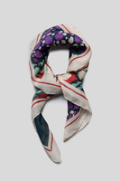 Foulard carré vintage à motif feuille de vigne, bandana rétro à motif géométrique de fruits, design personnalisé, vente en gros disponible