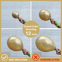 Ballons en latex ronds dorés métalliques Feile, 50 pièces, 12 pouces, brillants, pour décorations de Noël, d'anniversaire, de mariage et de fête