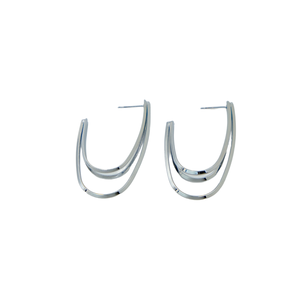 Boucles d'oreilles créoles tendance PBBA-337, design élégant pour un look stylé - Product Image 1