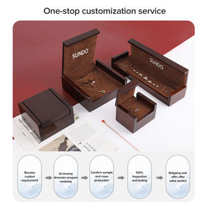 SUNDO di fascia alta oro saudita anello in <span class=keywords><strong>argento</strong></span> collegato braccialetto di gioielli scatola di <span class=keywords><strong>legno</strong></span> anello di fidanzamento scatola di <span class=keywords><strong>legno</strong></span> per il centro commerciale - Product Image 6