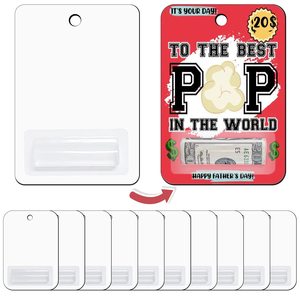 OEM Custom Design Christmas MDF Blank Plastic <strong>Money</strong> Holder Dome Sublimation <strong>Gift</strong> <strong>Card</strong> With Plastic <strong>Money</strong> Holder Clear Cash Pouch - Product Image 6