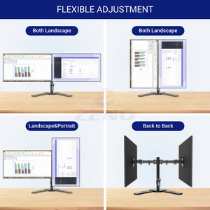 Zeno mt622 Màn hình kép cánh tay Máy tính để bàn đôi màn hình thiết kế chỉnh sửa eSports cho PC xoay nghiêng khung bàn màn hình đứng 14 "-32" - Product Image 5