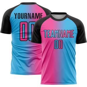 Ensemble de maillots de football personnalisés pour garçons, nom et numéro d'équipe personnalisés, sublimation, évacuation de l'humidité, col rond, uniformes pour enfants - Product Image 1