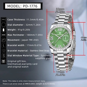 Montres pour femmes PAGANI DESIGN 1776, mode, sport, quartz, date, <span class=keywords><strong>montre</strong></span> simple pour femmes, verre saphir AR, <span class=keywords><strong>étanche</strong></span> 100 m - Product Image 5
