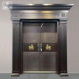 高級クラフトヴィラのためのステンレス鋼ダブルドア入り口ハイエンドレジデンスのためのカスタマイズされた外装ドア - Product Image 3