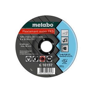 Disco de Corte Metabo Flexiamant Super Fks 125x4x22.23 mm Inox para Corte de Metal - Product Image 1