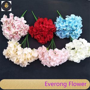 Alta calidad 5 ramas Hortensia flor artificial Rosa imitación seda <span class=keywords><strong>hortensias</strong></span> flores boda artificial - Product Image 3
