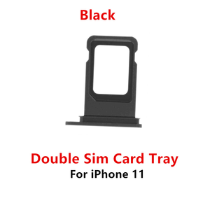 Bandeja <span class=keywords><strong>SIM</strong></span> para iPhone 11 Single / Dual Metal Plastic <span class=keywords><strong>Nano</strong></span> <span class=keywords><strong>Sim</strong></span> Card Tray Slot Holder Piezas de repuesto - Product Image 5