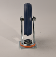 Roue pivotante industrielle robuste en fonte avec noyau en caoutchouc de 4 pouces (50 mm), capacité de charge de 200 kg, résistante à la chaleur, fixe/ pivotante