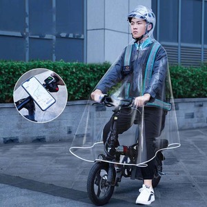 Capa de <span class=keywords><strong>lluvia</strong></span> transparente para ciclismo, <span class=keywords><strong>impermeable</strong></span> para Poncho con capucha, cubierta para patinete de movilidad, gorra de chaqueta de cuerpo completo para uso en motocicleta de viaje - Product Image 3