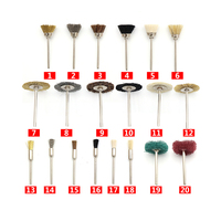 Brosse de polissage en nylon, roue de polissage pour bijoux, brosse coupelle en fil de laiton 2,35 mm/3 mm, brosse abrasive à poils, tête de polissage en tissu
