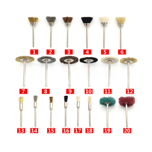 Brosse de polissage en <span class=keywords><strong>nylon</strong></span>, roue de polissage pour bijoux, brosse coupelle en fil de laiton 2,35 mm/3 mm, brosse abrasive à poils, tête de polissage en tissu - Product Image 2