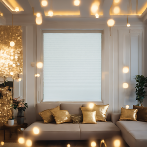 Rideaux blancs de chambre Stores plissés auto-adhésifs <span class=keywords><strong>sans</strong></span> perçage - Product Image 4