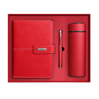 Ensemble cadeau d'entreprise personnalisé, carnet en cuir PU avec gobelet en acier inoxydable et clé USB, cadeau promotionnel de luxe