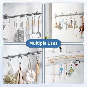 Ewang Stainless Steel Shower <b>Curtain</b> <b>Hook</b> Ring Rustproof Smooth Sliding <b>Curtain</b> <b>Hook</b> - Product Image 3