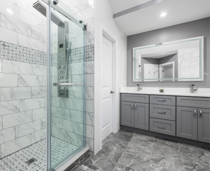 Mueble de baño de madera contrachapada para colgar en la pared de tocador RTA elegante de estilo europeo para uso en apartamentos - Product Image 6