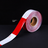 En stock, ruban réfléchissant DOT-C2 rouge et blanc, haute visibilité, auto-adhésif, bande réfléchissante pour camion, remorque, fourgonnette, sécurité des véhicules