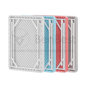 Benjia-mesa de comedor plegable de plástico para exteriores, restaurante cuadrado, color blanco, 86cm, precio de fábrica - Product Image 1