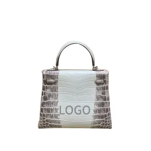 Customized Himalayan Crocodile Skin Gradient Handbag New Fashionable 1 Shoulder Crossbody Bag