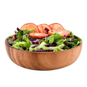 Venta caliente disponible Tazón de madera de acacia juego de ensaladeras de cuencos naturales de diferentes tamaños - Product Image 6