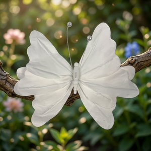 <b>White</b> Silk Butterfly Decoration Artificial Flower Pendant Detachable Polyester <b>Hanging</b> Ornament for Wedding Party Event - Product Image 2