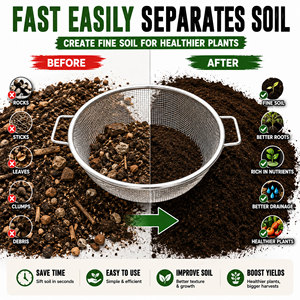 Round Galvanized Soil Separation Sieve Two Sizes 1/4 & 1/8 Inch for Farm Soil Detection, In Stock US - Product Image 6