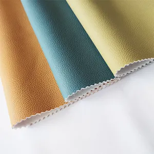 Hot Sale European Market 100% PVC Linen Frosted Leather Upholstery Fabric For Sofa
