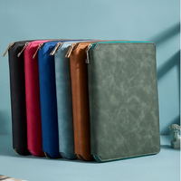Bloc-notes en cuir PU, A5, nouveau style, haute qualité, avec fermeture éclair, pour Journal intime scolaire, agenda