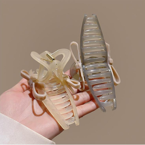 <span class=keywords><strong>Delicadeza</strong></span> Clip de garra de mariposa de doble cara Intersect dulce acrílico Haarklammer para mujeres arco Simple transparente pinzas para el cabello - Product Image 4