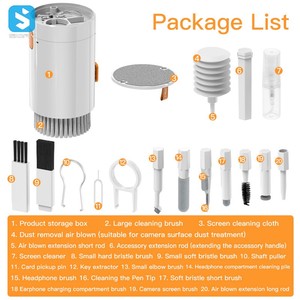 Kit de limpieza 20 en 1 dispositivo de teclado de teléfono multifuncional Kit de cepillo de limpieza para airpods pen teclado pantalla de teléfono - Product Image 4