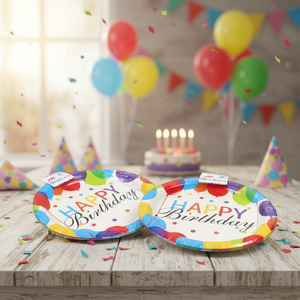 Ensemble de 6 assiettes en papier pour fête de 10 pouces, 120 pièces/CS, vaisselle durable et élégante, modèle 375470 - Product Image 5