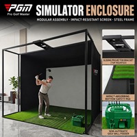 PGM MLXW001 11'x9'x8' Kit d'enceinte modulaire pour simulateur de golf, installation rapide, sans rénovation, pour bureau à domicile intérieur